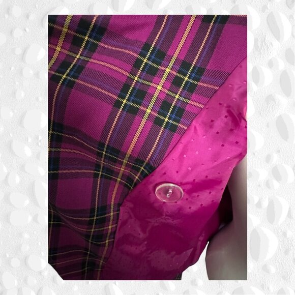 VINTAGE BIANCA NYGARD STUNNING TARTAN SHORT FITTED JACKET - Picture 7 of 13